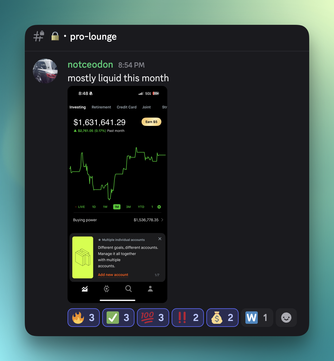 Member testimonial screenshot